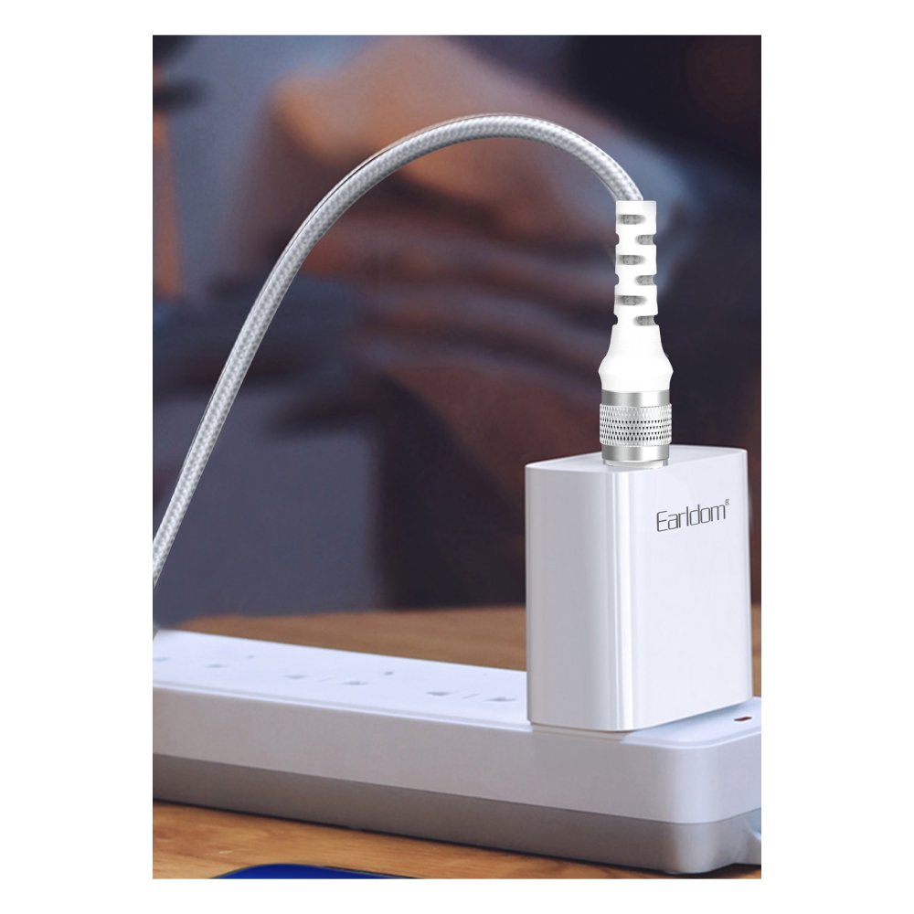 Earldom EC-155C-C 1.2M 60W Type-C to Type-C PD Hızlı Şarj Kablosu - Beyaz