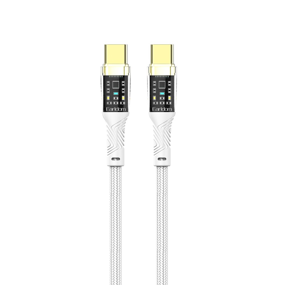 Earldom EC-179CC 1M 100W Type-C to Type-C Hızlı Şarj Kablosu - Beyaz