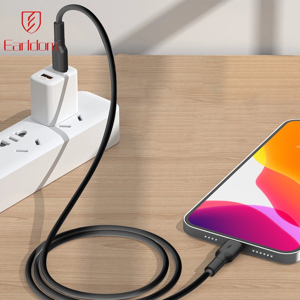 Earldom EC-198CL 1M 30W Type-C to Lightning PD Hızlı Şarj Kablosu - Siyah
