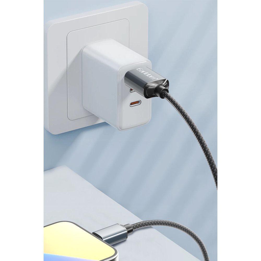Earldom EC-200L 2M 3A USB to Lightning Hızlı Şarj Kablosu - Siyah