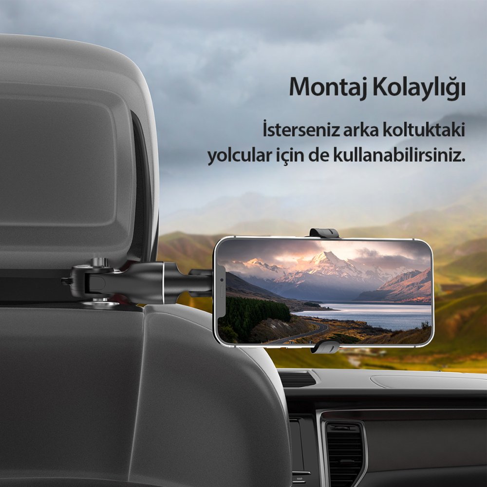 Earldom EH178 Ayarlanabilir Klipsli Telefon Tutucu - Siyah
