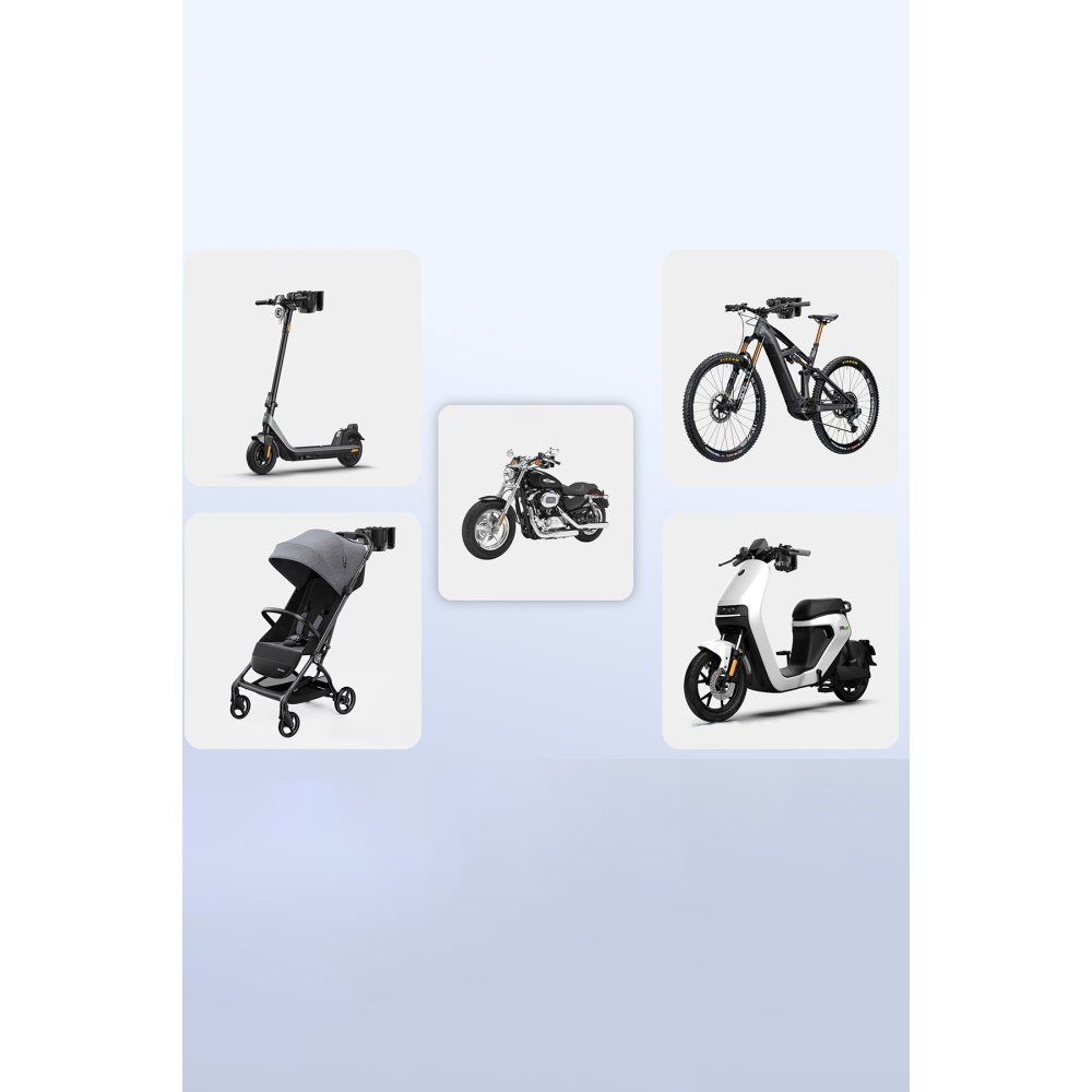 Earldom EH293 Motosiklet İçin Ayarlanabilir 2in1 Telefon ve Şişe Tutucu - Siyah