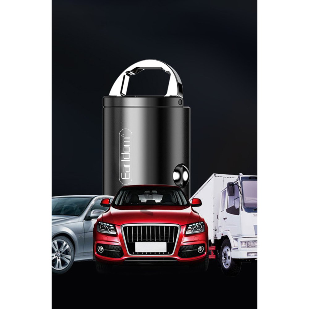 Earldom ES-CC3 1 Adet 18W USB 3.0 / 1 Adet 20W Type-C Çıkışlı PD Hızlı Araç Şarj - Siyah