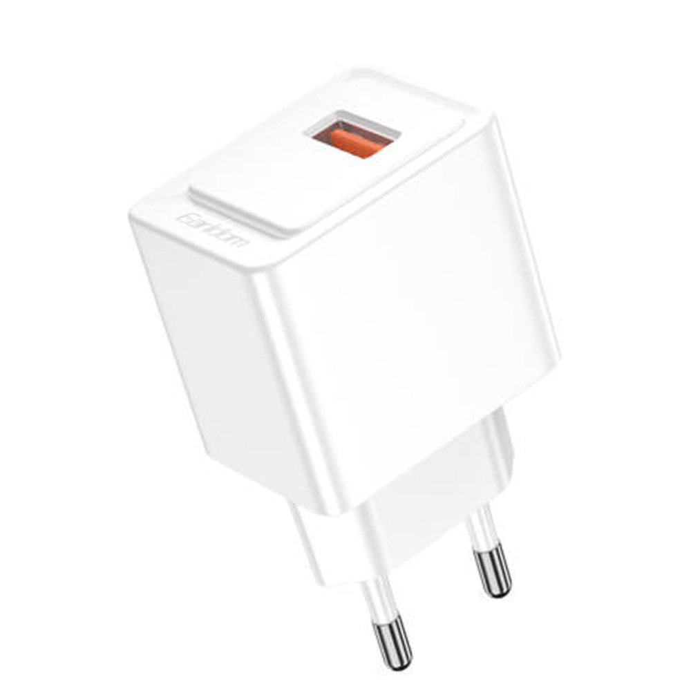 Earldom EU45 18W USB QC 3.0 Çıkışlı ve USB to Type-C Kablolu PD Hızlı Şarj Cihazı - Beyaz