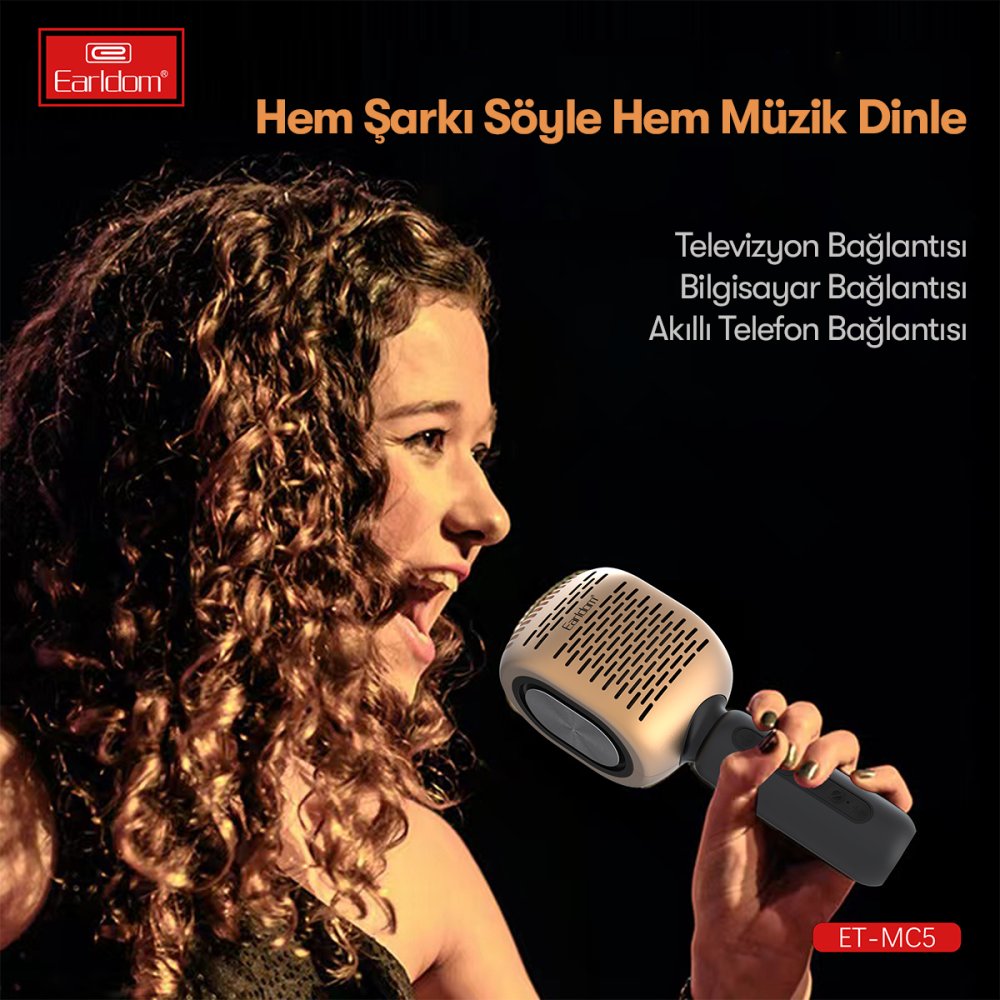 Earldom MC5 Karaoke Mikrofon - Gold