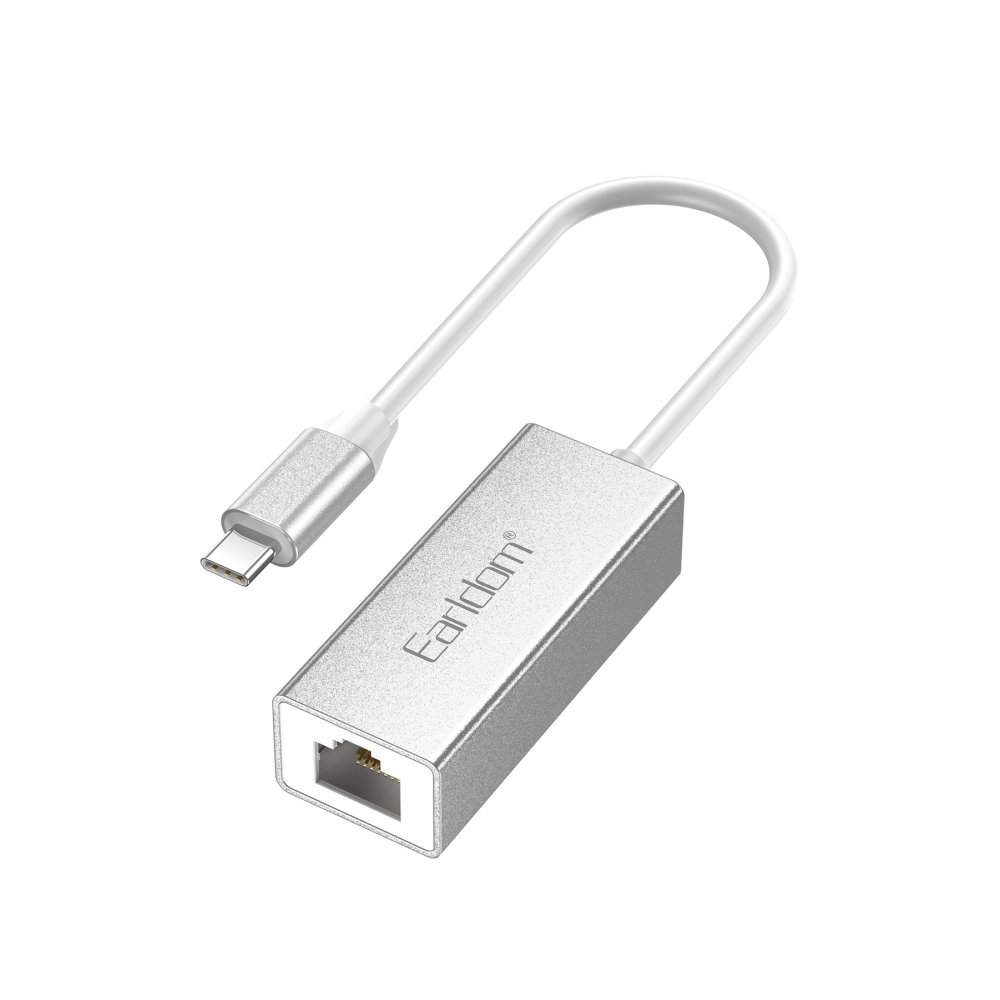 Earldom NW5C 100 Mpbs Type-C to RJ45 Ethernet Network Dönüştürücü - Beyaz