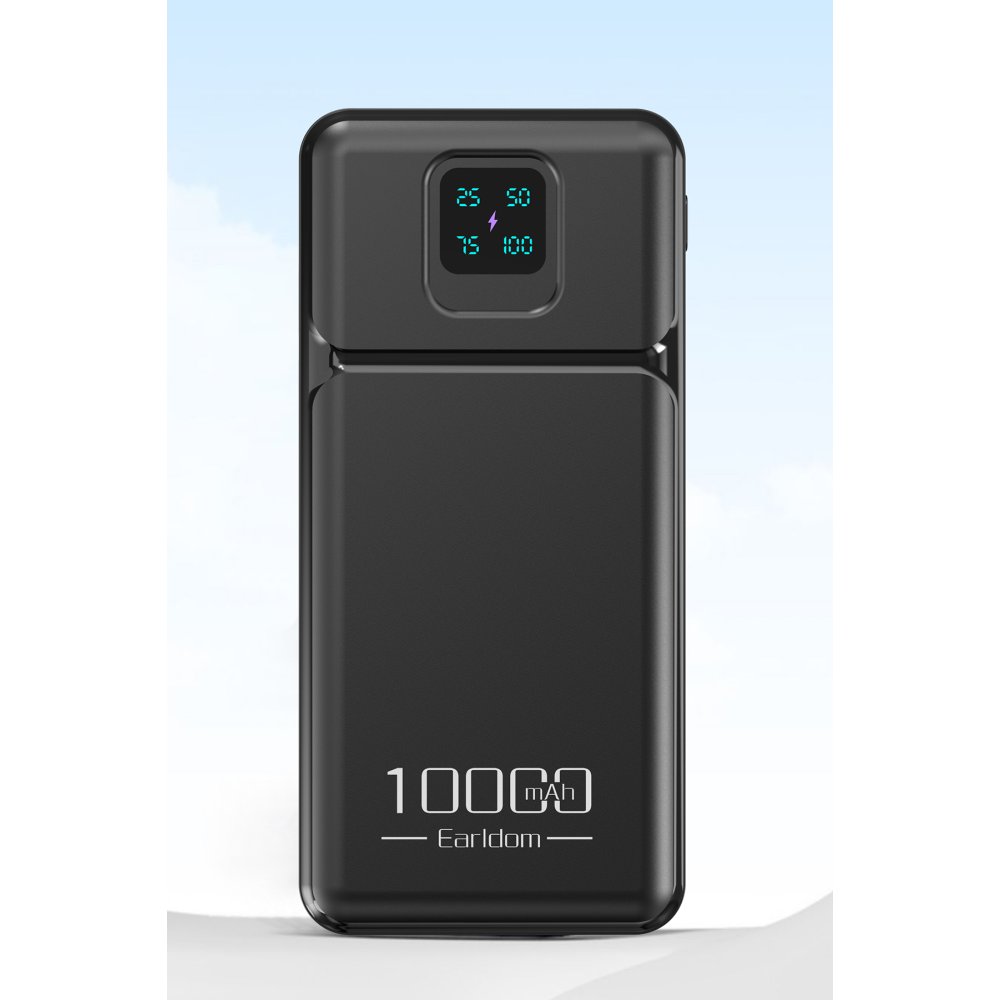 Earldom PB64 10.000 mAh 2 Adet 10W USB Çıkışlı Dijital Göstergeli Powerbank - Siyah