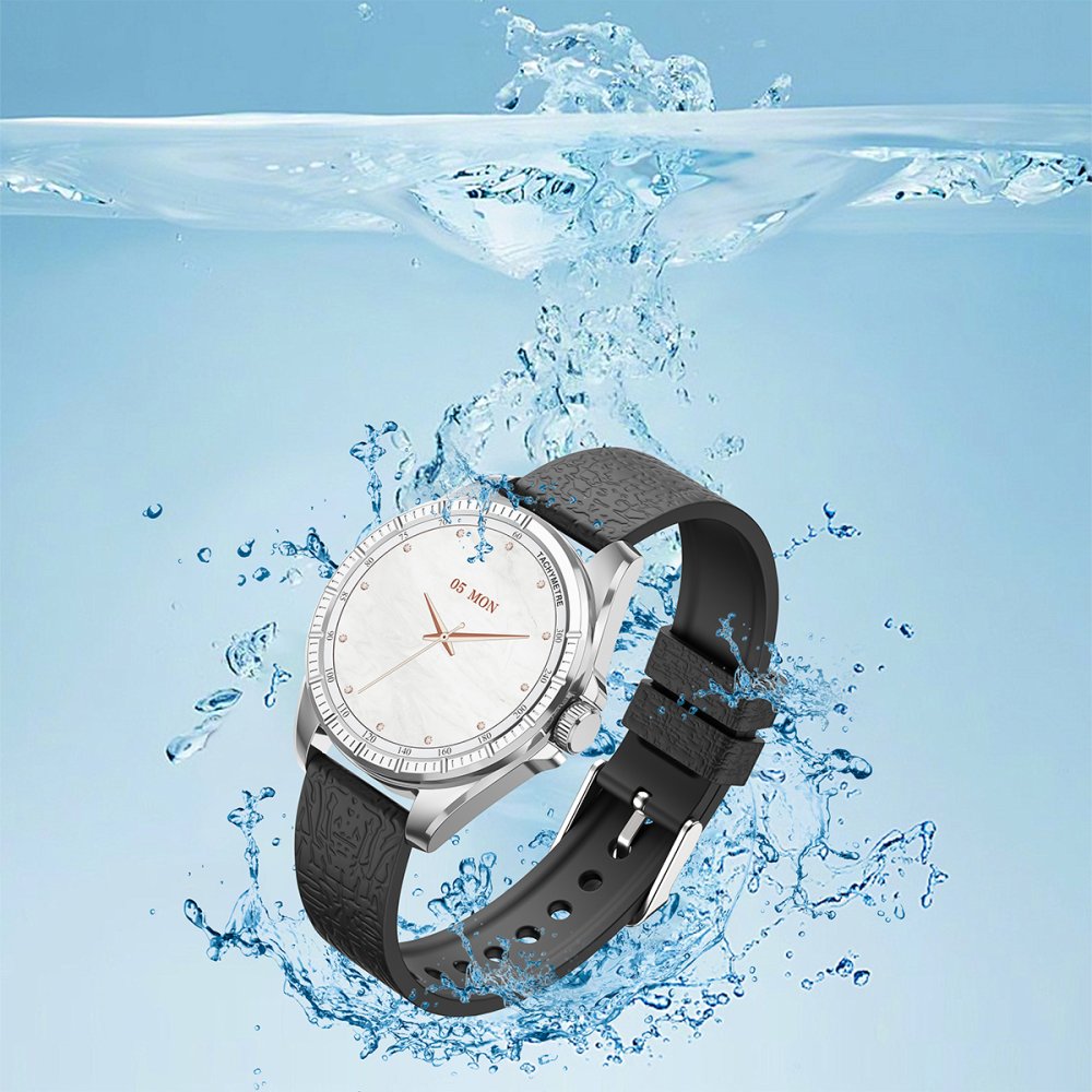 Earldom SW15 1.19 inç Amoled Ekranlı IP68 Su Geçirmez Sağlık Takip Özellikli Akıllı Saat - Siyah