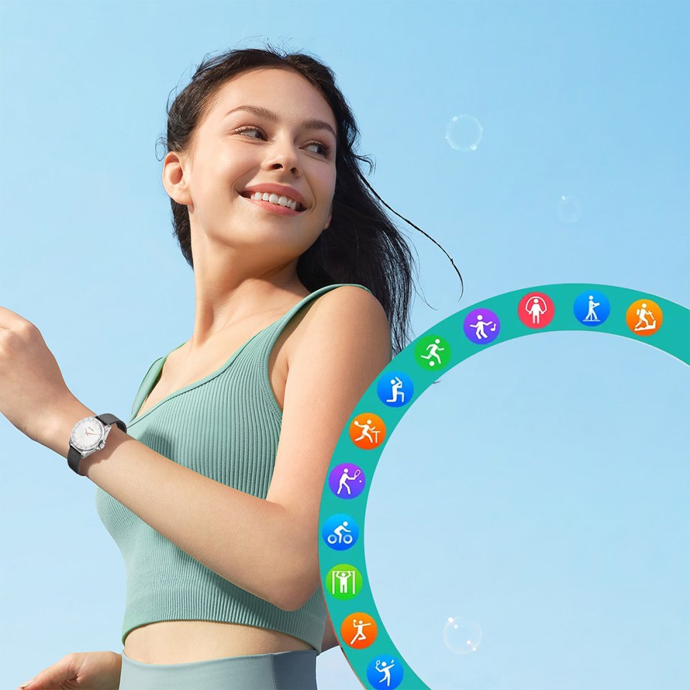 Earldom SW15 1.19 inç Amoled Ekranlı IP68 Su Geçirmez Sağlık Takip Özellikli Akıllı Saat - Siyah