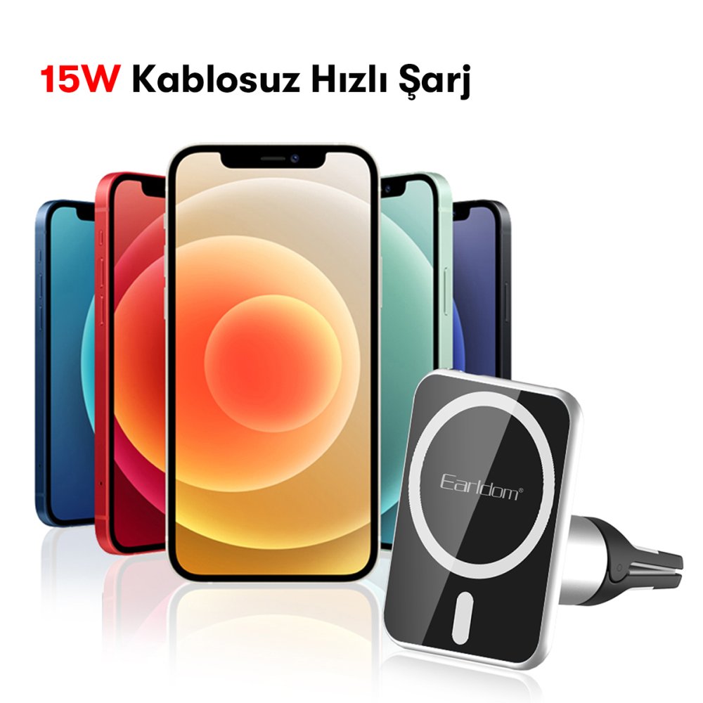 Earldom WC14 Magsafe Araç Tutucu - Siyah