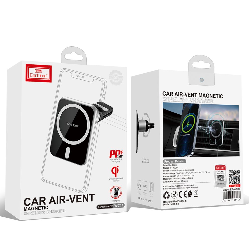Earldom WC14 Magsafe Araç Tutucu - Siyah