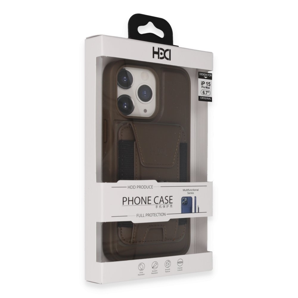 HDD iPhone 14 Pro Max HBC-228 Havana Magnet Kartvizitli Kapak - Titan Gri