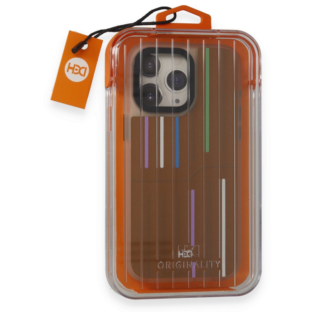 HDD iPhone 14 Pro Max Kılıf HBC-221 Roma Kapak - Kahverengi