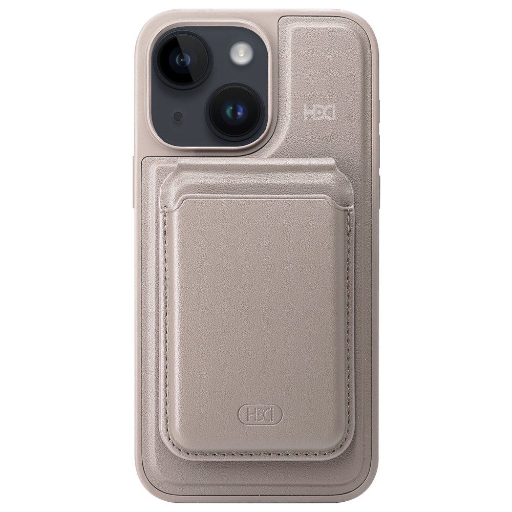 HDD iPhone 15 HBC-247 Atina Kartvizitli Kapak - Natural Grey