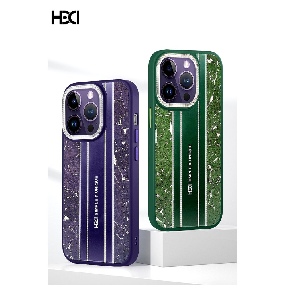 HDD iPhone 15 Kılıf HBC-188 Astra Kapak - Koyu Yeşil