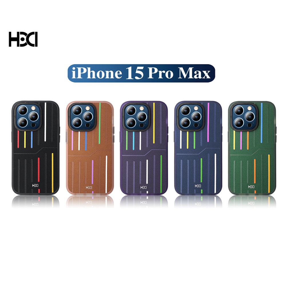 HDD iPhone 15 Pro Kılıf HBC-221 Roma Kapak - Siyah