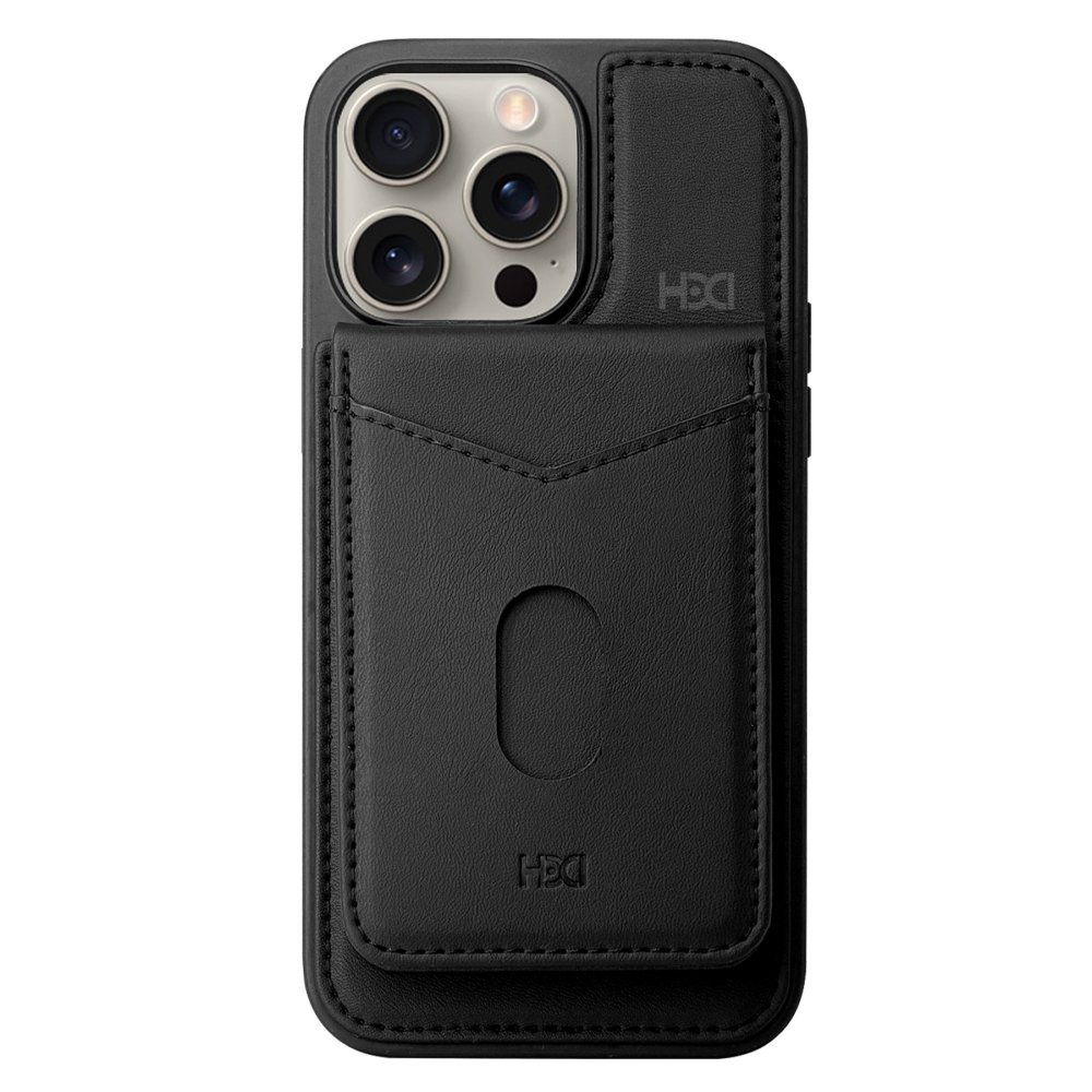 HDD iPhone 15 Pro Max HBC-246 Ottawa Magnet Kartvizitli Standlı Kapak - Siyah