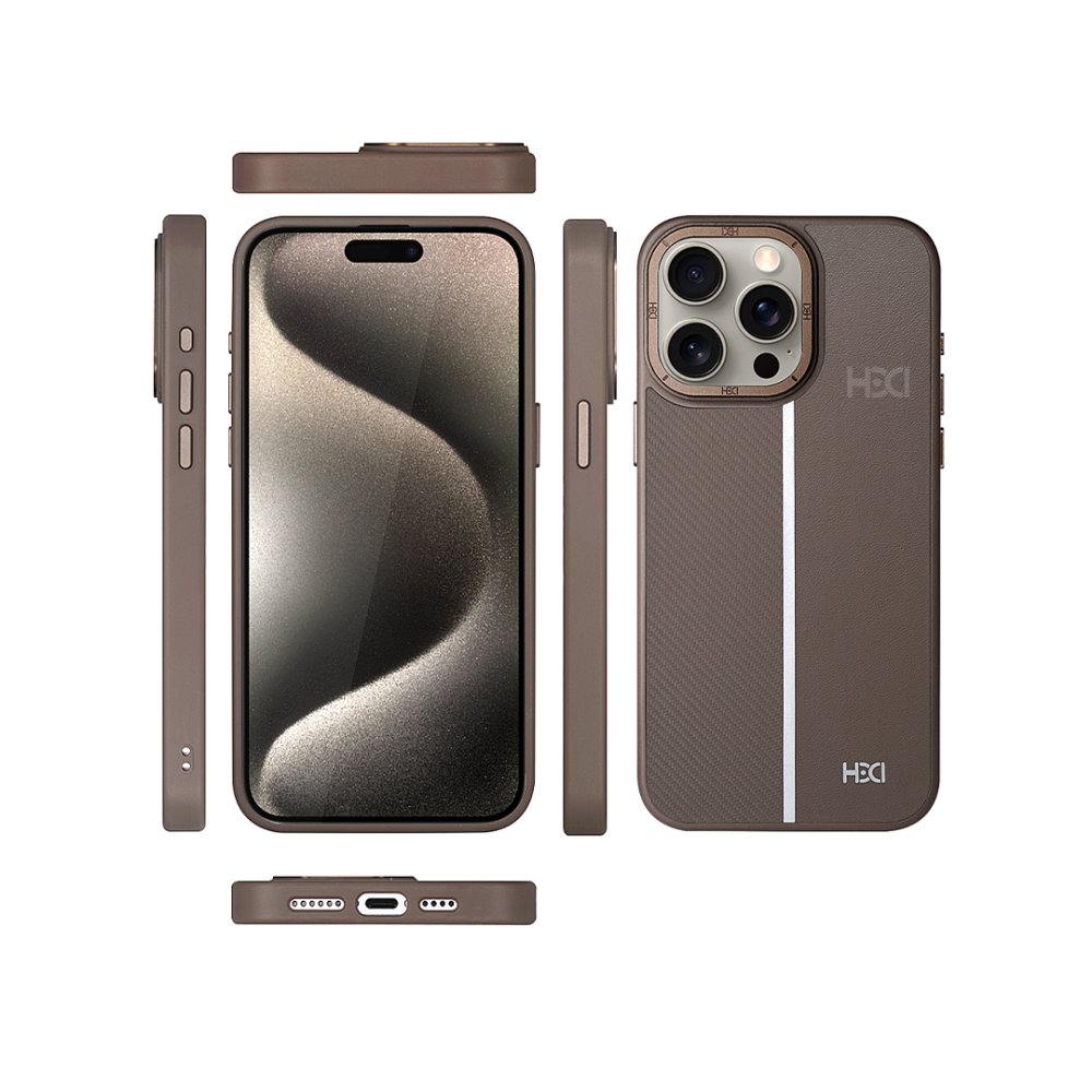 HDD iPhone 15 Pro Max Kılıf HBC-155 Lizbon Kapak - Gri