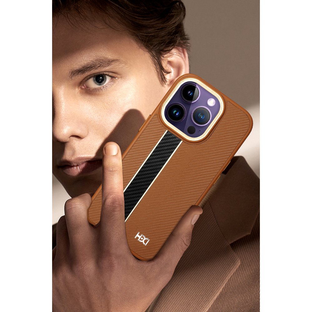 HDD iPhone 15 Pro Max Kılıf HBC-163 Times Kapak - Kahverengi