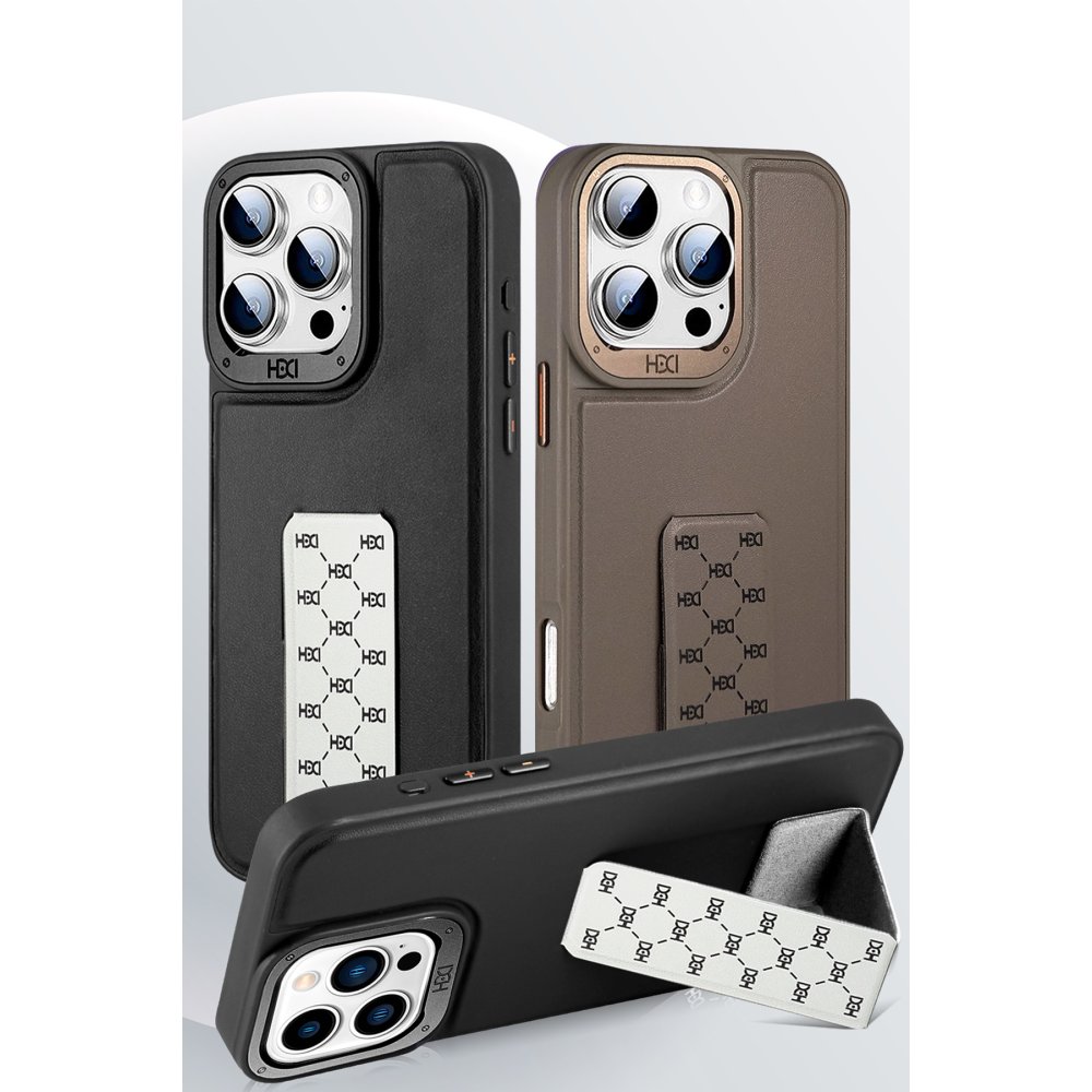 HDD iPhone 16 Pro HBC-265 Madrid Magsafe Standlı Kapak - Natural Grey