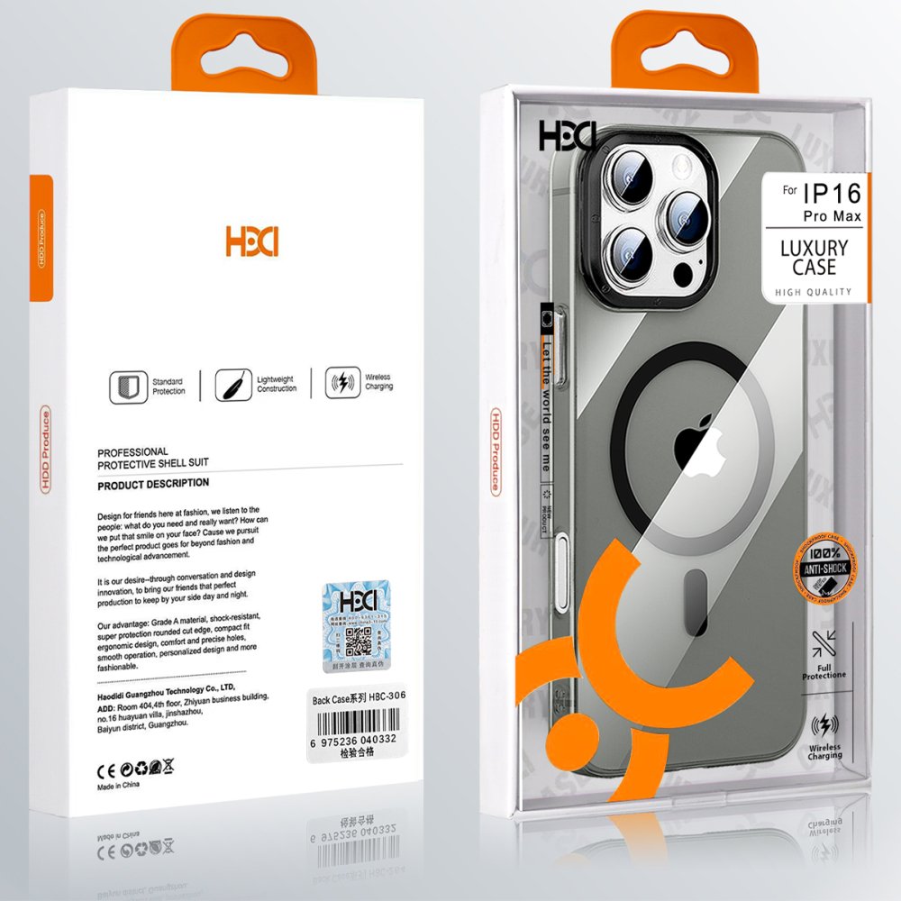 HDD iPhone 16 Pro HBC-306 Aden PC Magsafe Kapak - Kahverengi