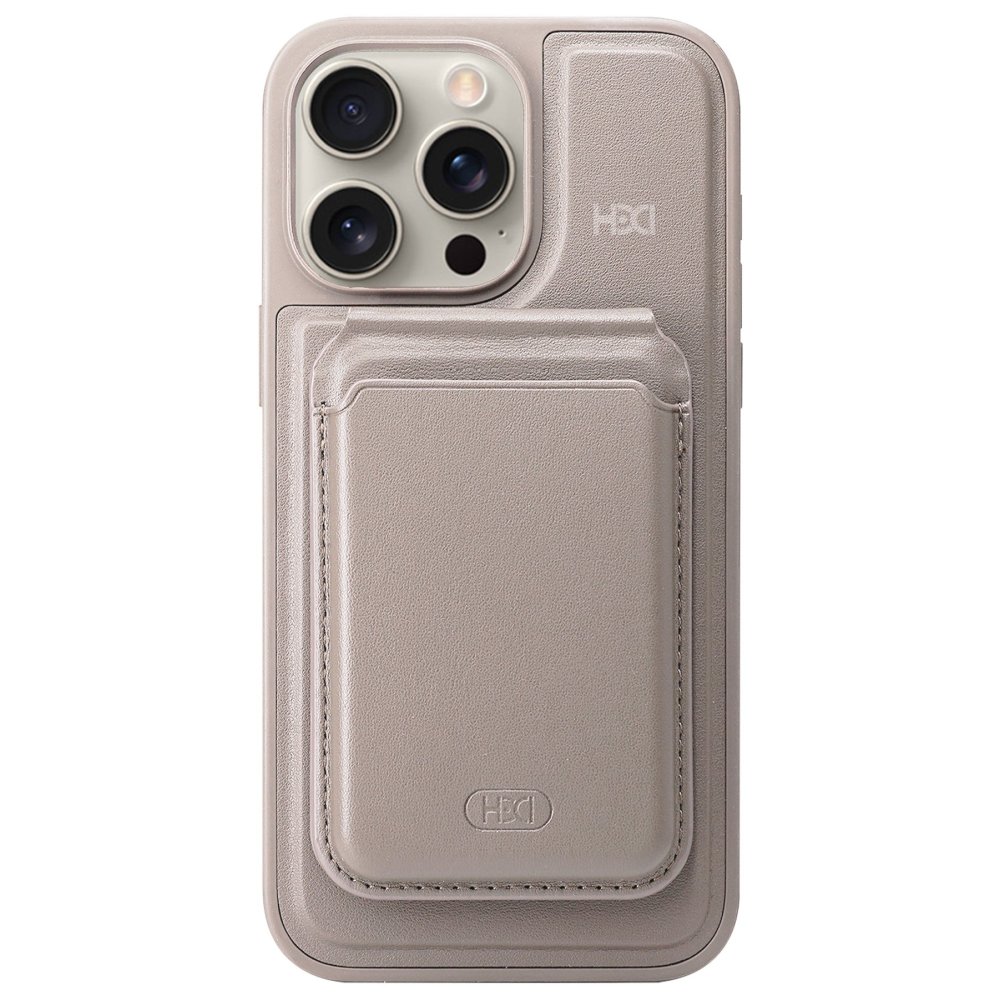 HDD iPhone 16 Pro Max HBC-247 Atina Kartvizitli Kapak - Natural Grey