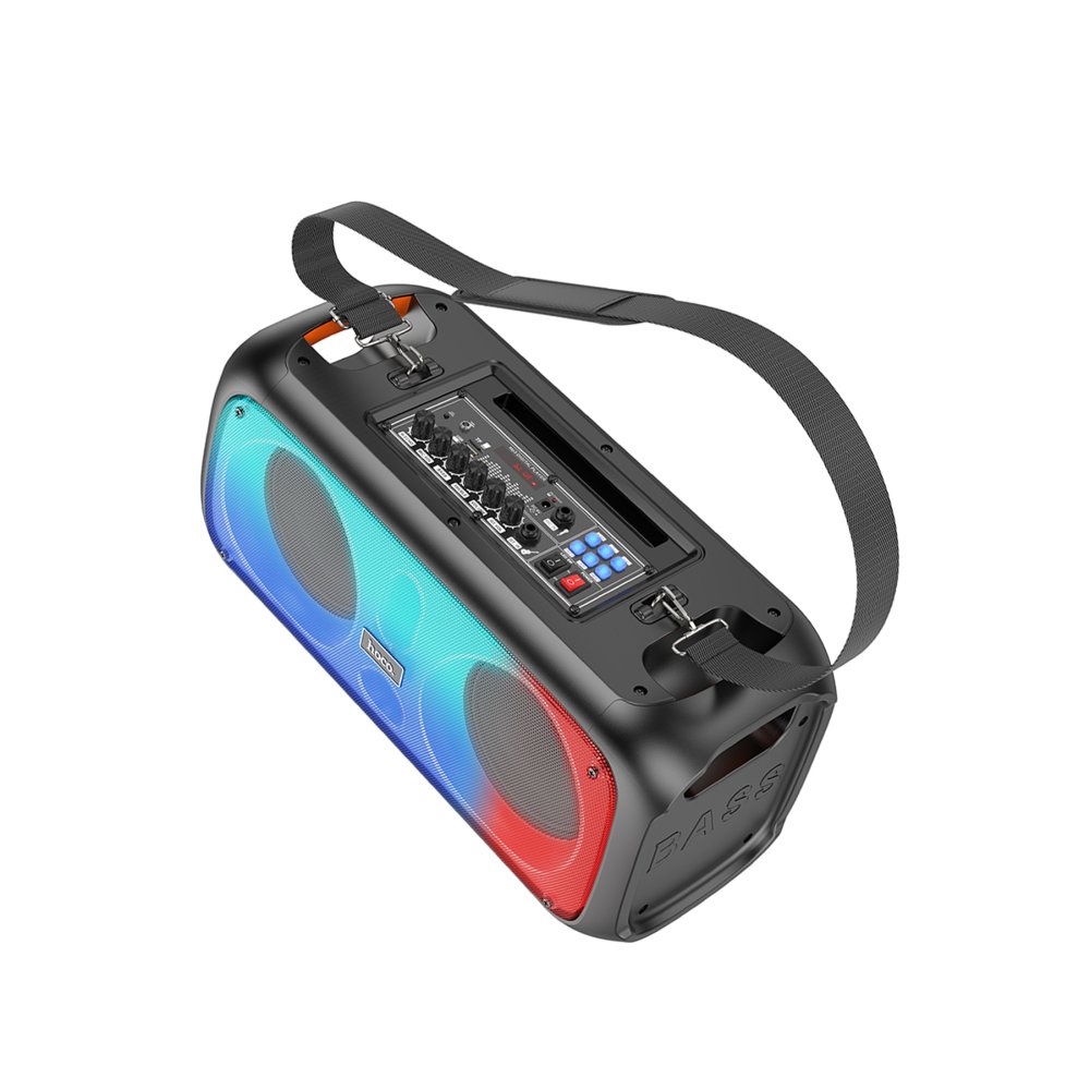 Hoco BS54 Party Çift Mikrofonlu Bluetooth RGB Kablosuz Hoparlör - Siyah