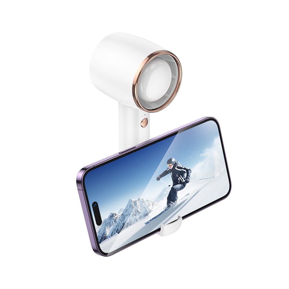 Hoco HX21 Wind Telefon Tutucu Özellikli Yüksek Hızlı Masaüstü Soğutucu Fan - Beyaz