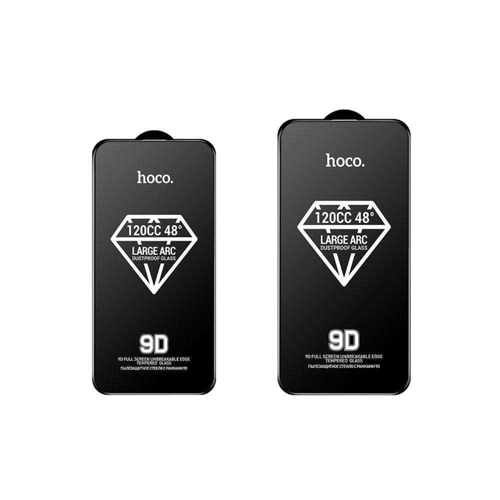 Hoco iPhone 13 9D Dustproof Cam Ekran Koruyucu - Siyah