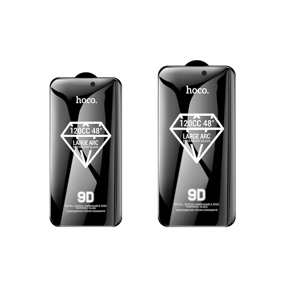 Hoco iPhone 13 Pro 9D Dustproof Hayalet Cam Ekran Koruyucu - Siyah