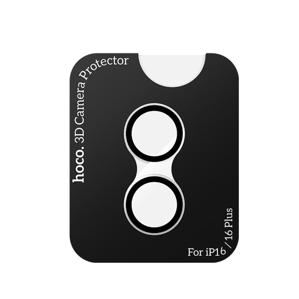 Hoco iPhone 16 3D Metal Frame Kamera Lens - Pembe