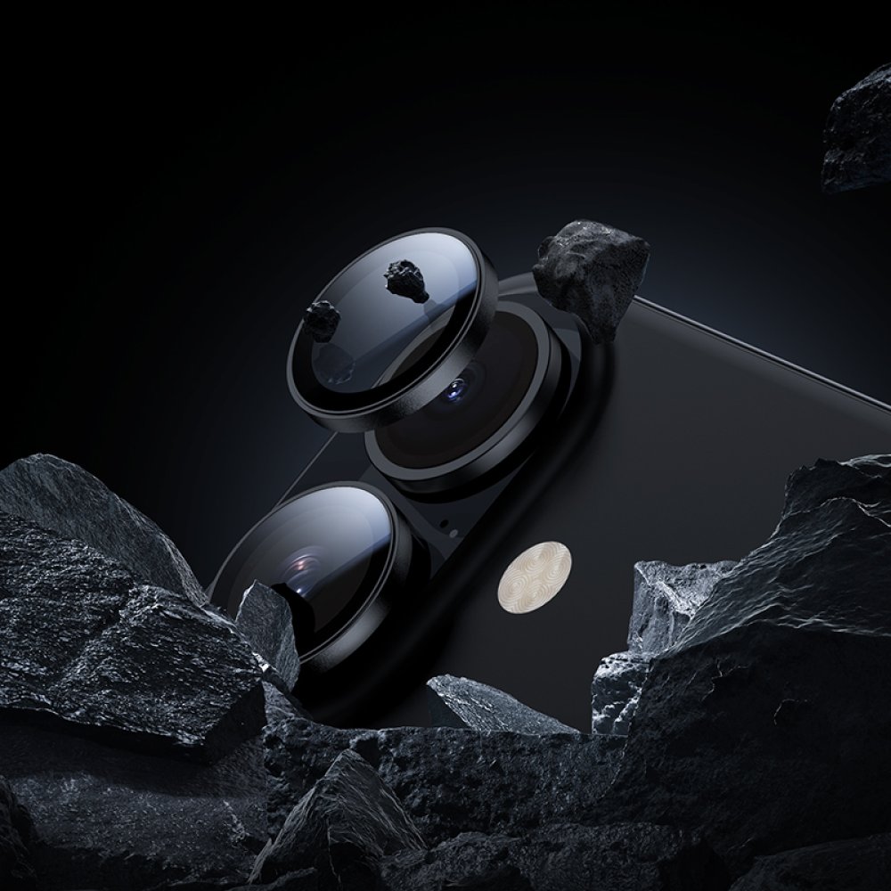 Hoco iPhone 16 3D Metal Frame Kamera Lens - Pembe