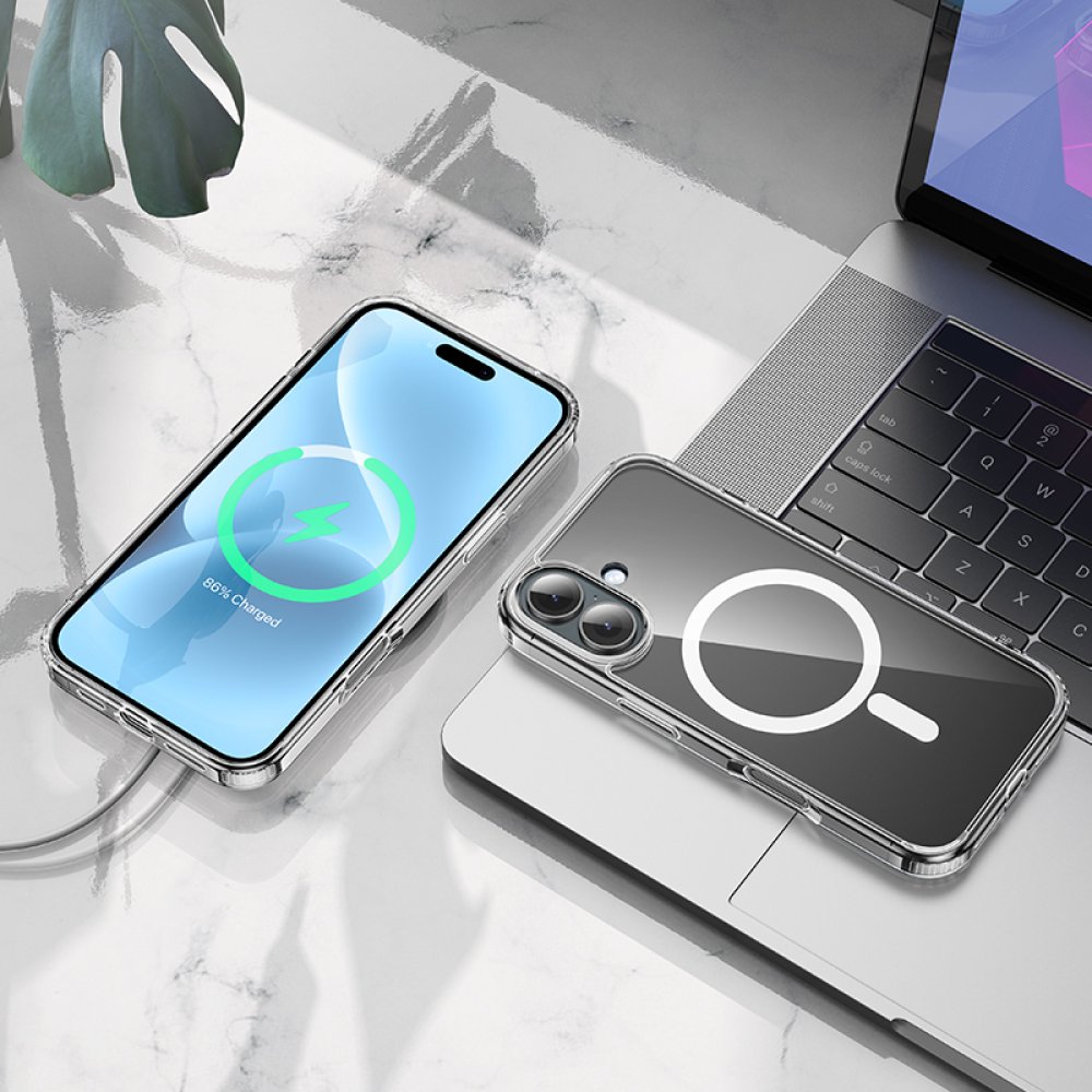 Hoco iPhone 16 Anti Fall Airbag Magsafe Kapak - Şeffaf