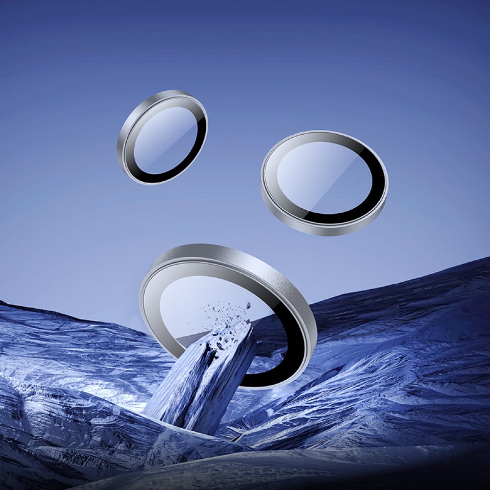 Hoco iPhone 16 Pro 3D Metal Frame Kamera Lens - Gold