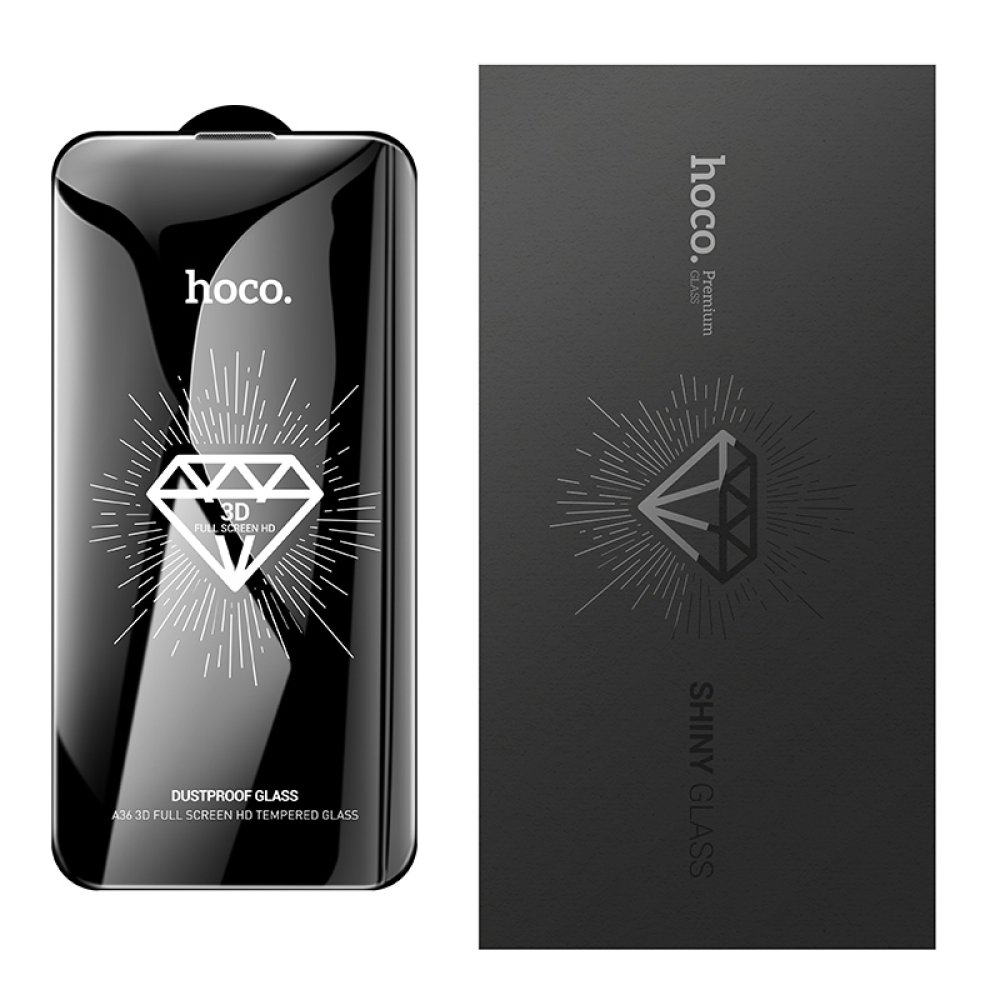 Hoco iPhone 16 Pro Max 3D Full Screen HD Cam Ekran Koruyucu - Siyah