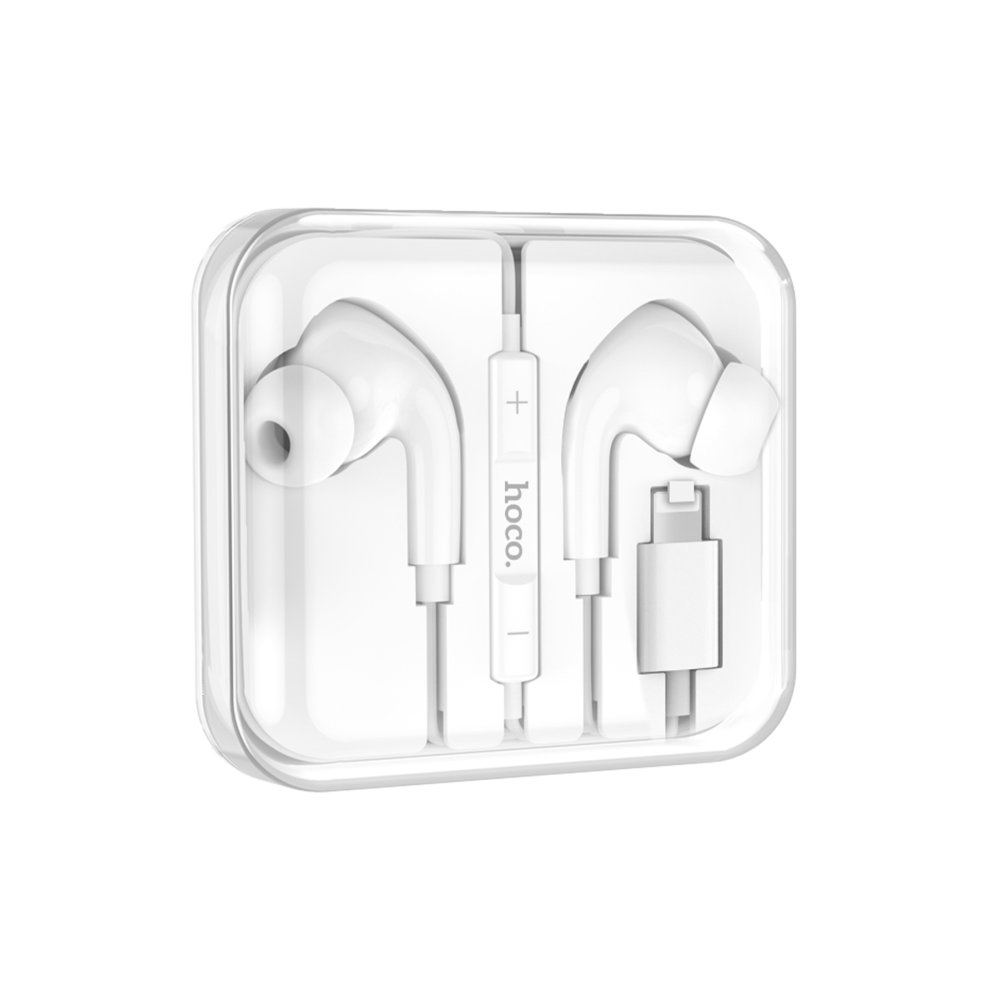Hoco M111 Pro Lightning Dijital Mikrofonlu Kablolu Kulaklık - Beyaz