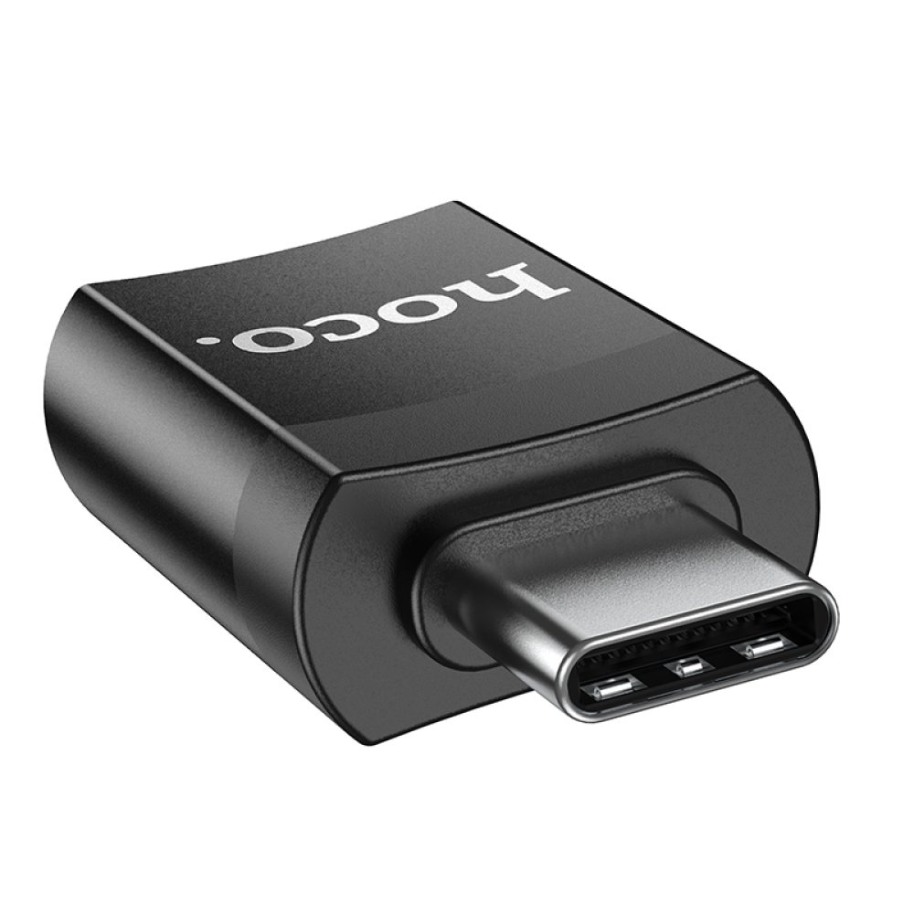 Hoco UA17 Tak Çalıştır Type-C to USB 3.0 Dönüştürücü - Siyah