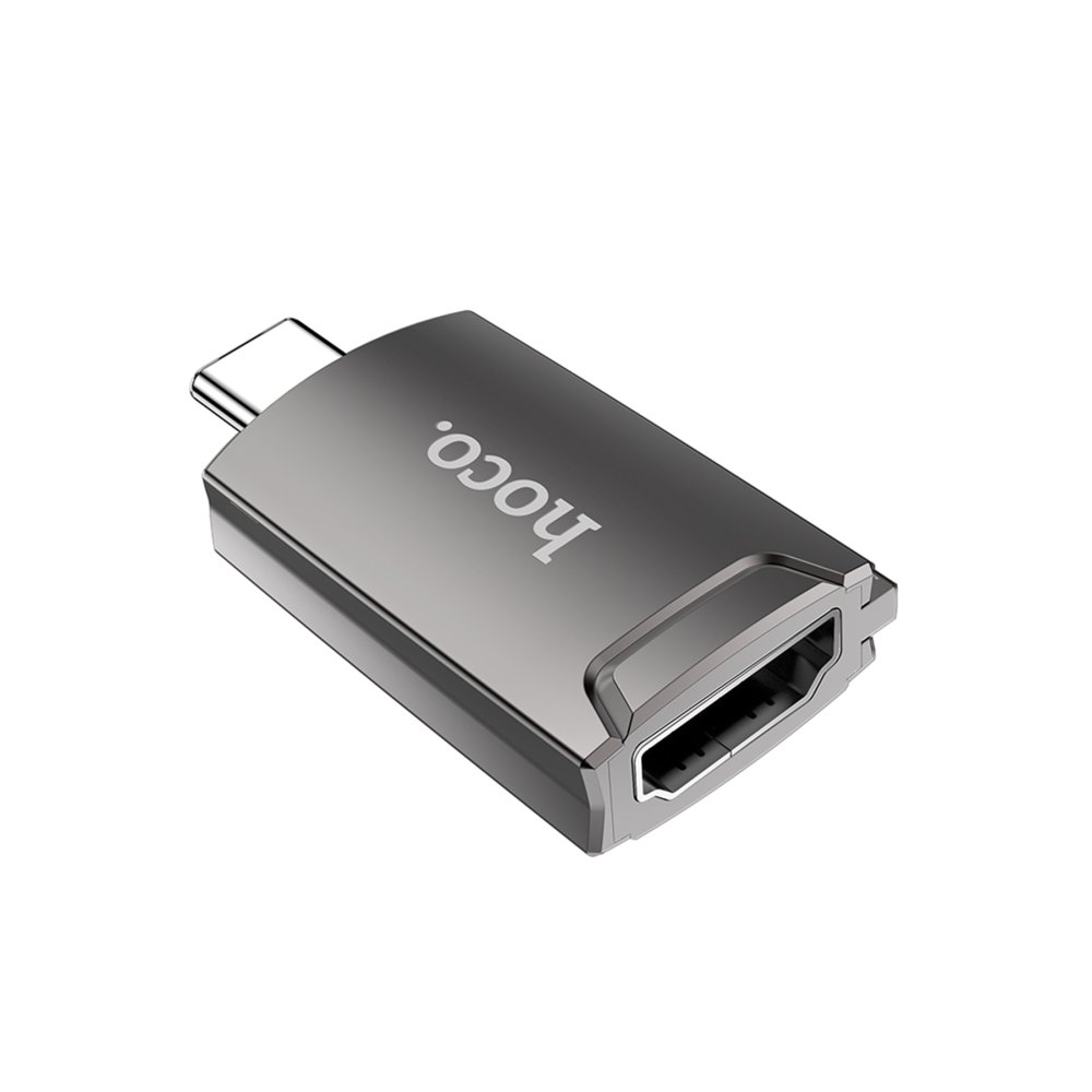 Hoco UA19 Tak Çalıştır HDMI to Type-C Dönüştürücü - Gri