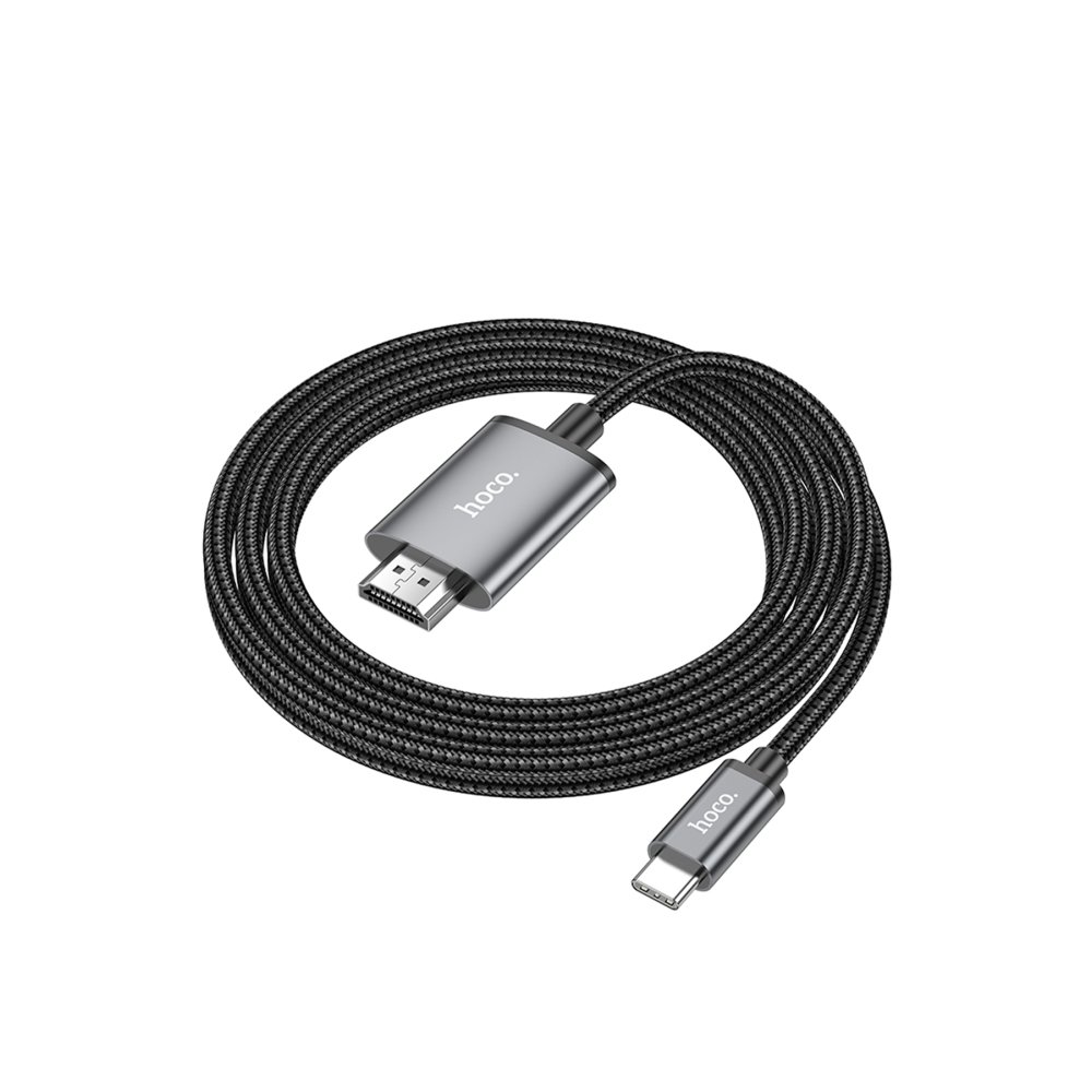 Hoco UA27 2M Tak Çalıştır Type-C to HDMI Dönüştürücü - Gri
