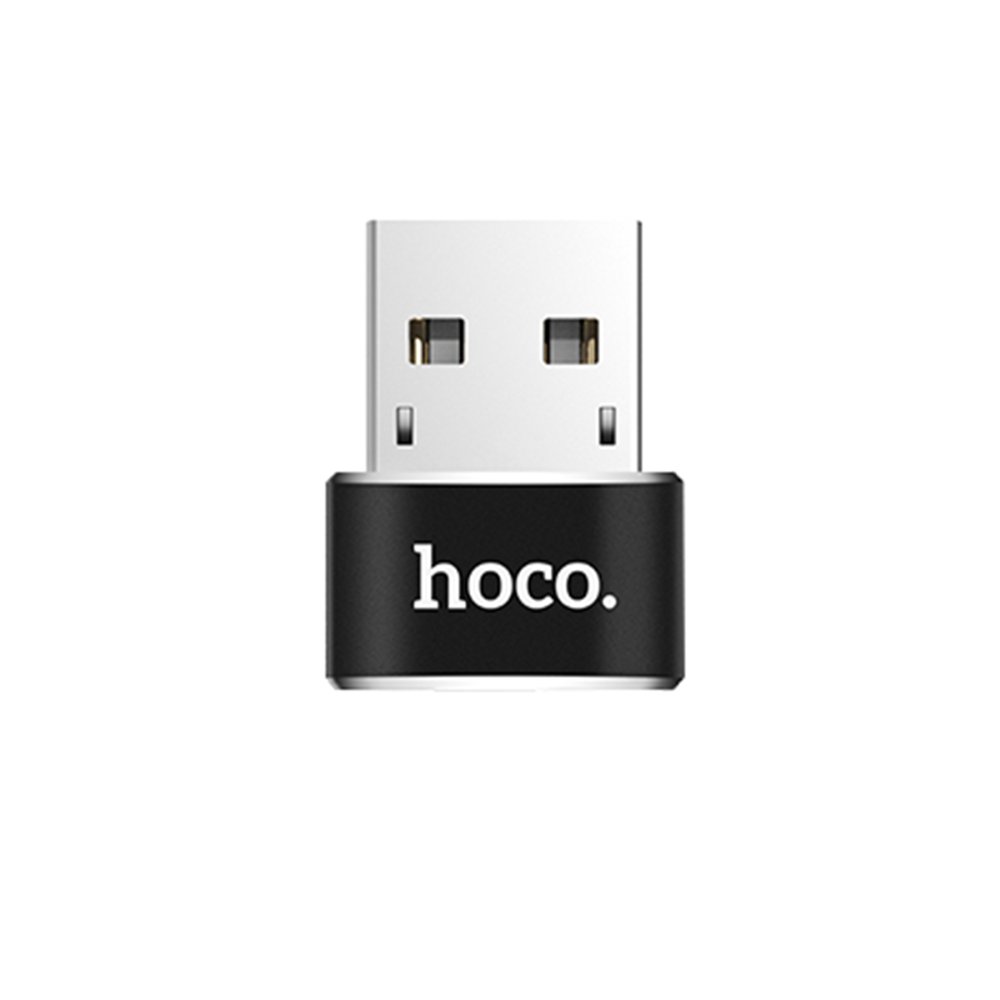 Hoco UA6 Tak Çalıştır USB to Type-C Dönüştürücü - Siyah