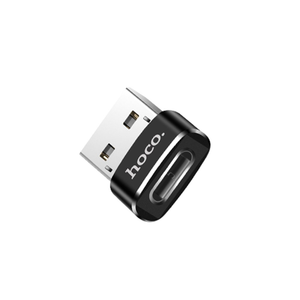 Hoco UA6 Tak Çalıştır USB to Type-C Dönüştürücü - Siyah