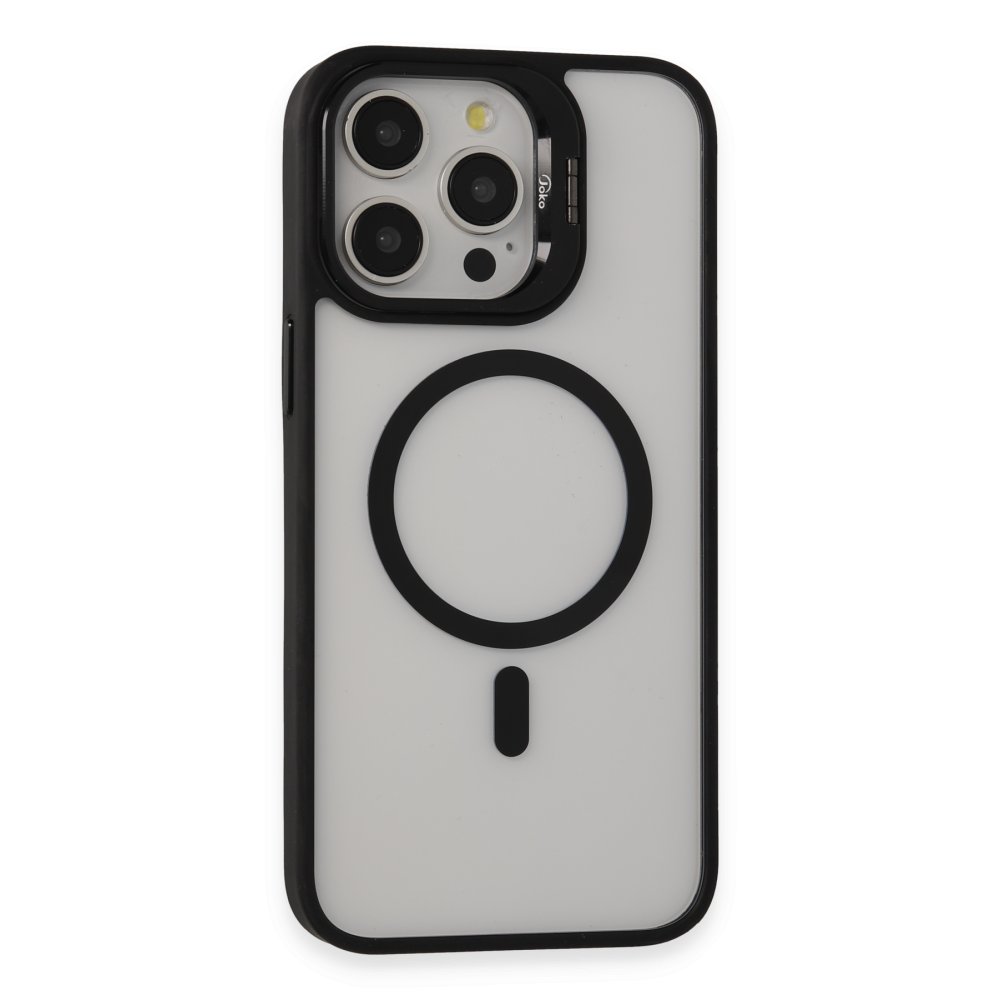 Joko iPhone 13 Pro Max Kılıf Roblox Lens Magsafe Standlı Kapak - Siyah