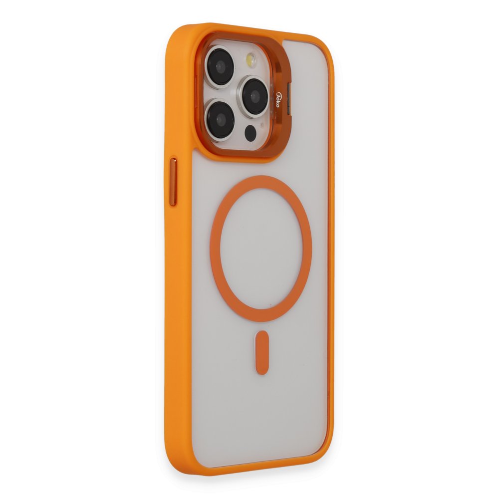 Joko iPhone 13 Pro Max Kılıf Roblox Lens Magsafe Standlı Kapak - Turuncu