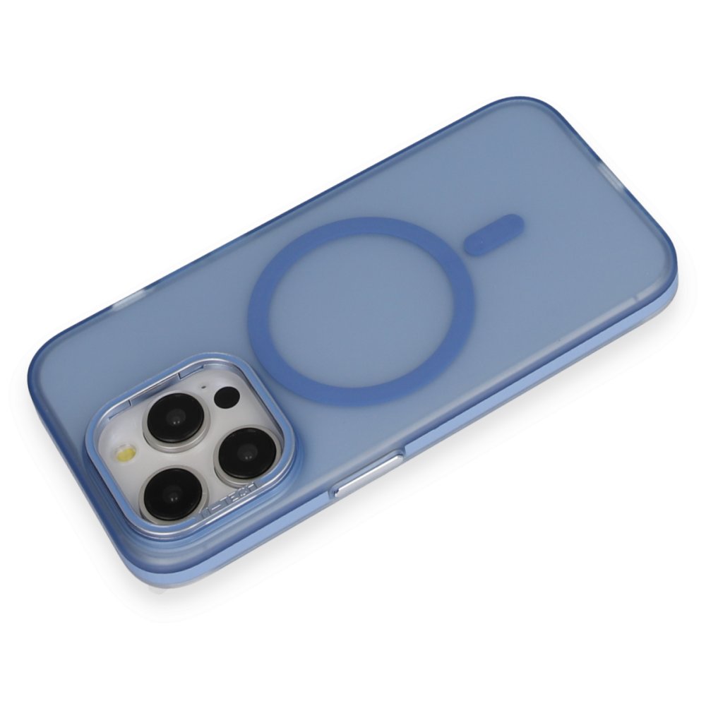 Joko iPhone 14 Frost Standlı Magsafe Kapak - Sierra Blue