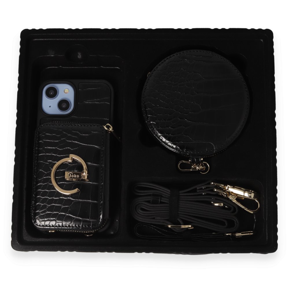 Joko iPhone 14 Kılıf Ermes Kapak - Siyah