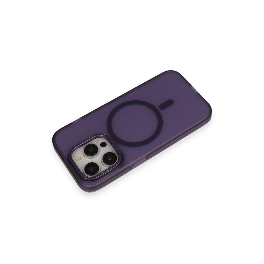 Joko iPhone 14 Pro Frost Standlı Magsafe Kapak - Derin Mor