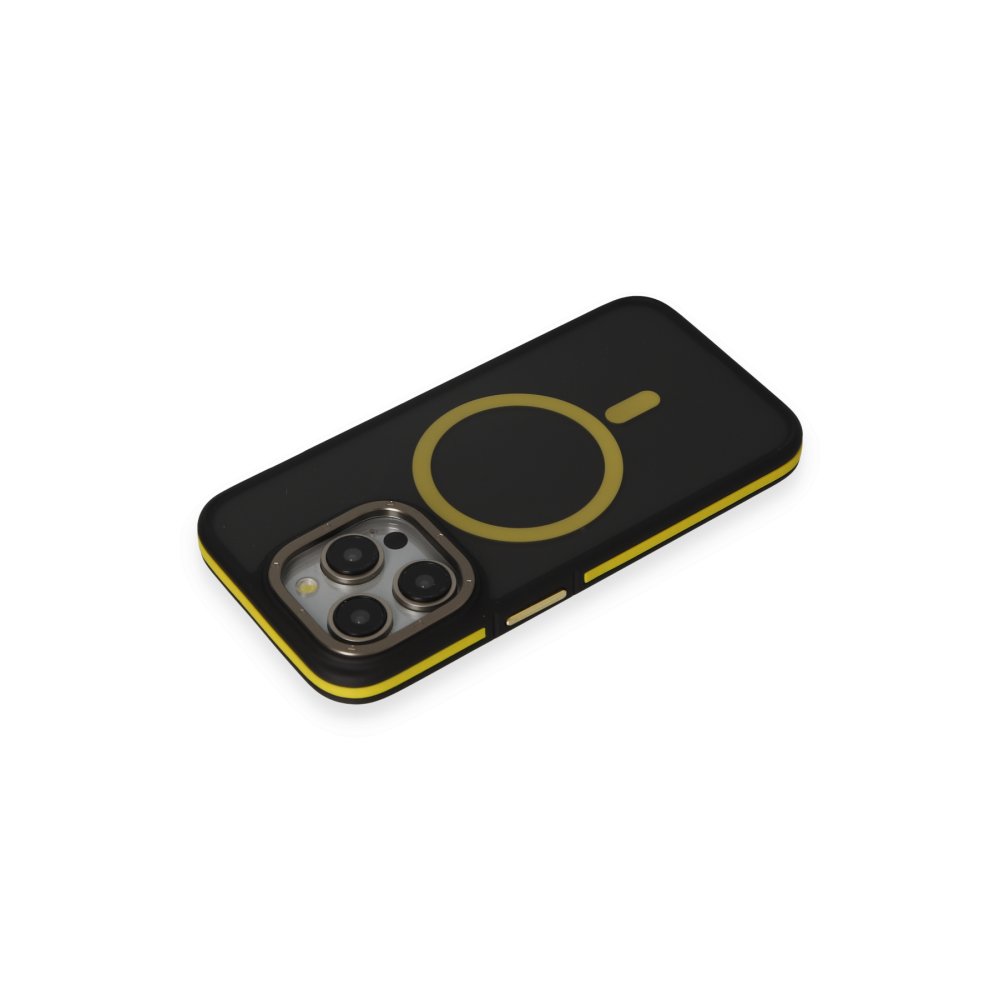 Joko iPhone 14 Pro Kılıf Rocky Magsafe Kapak - Siyah-Sarı