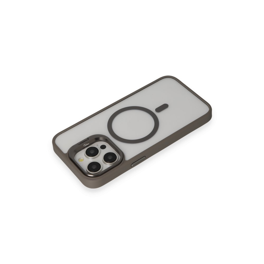 Joko iPhone 14 Pro Max Kılıf Roblox Lens Magsafe Standlı Kapak - Titan Gri