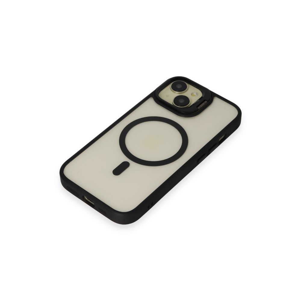 Joko iPhone 15 Kılıf Roblox Lens Magsafe Standlı Kapak - Siyah
