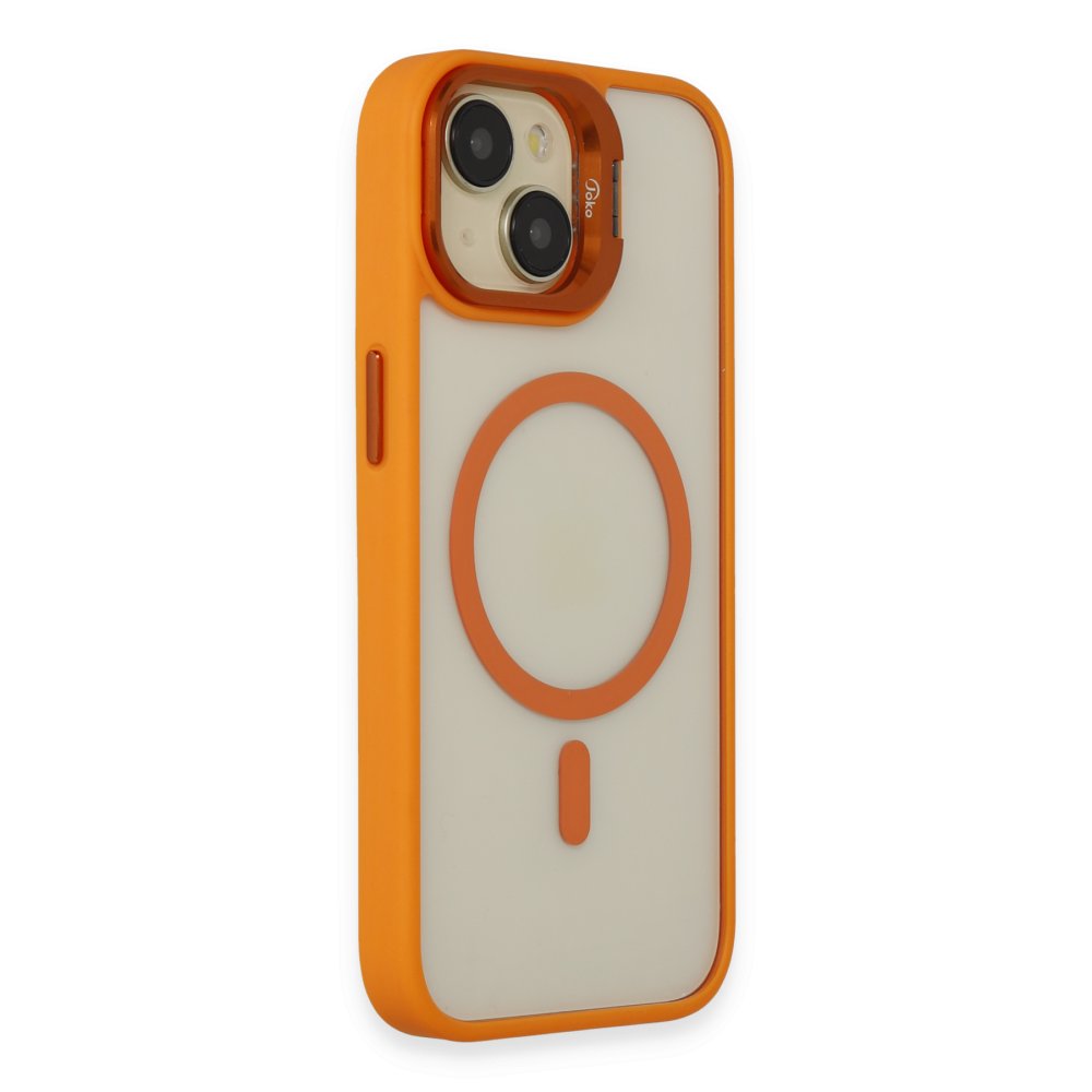 Joko iPhone 15 Kılıf Roblox Lens Magsafe Standlı Kapak - Turuncu